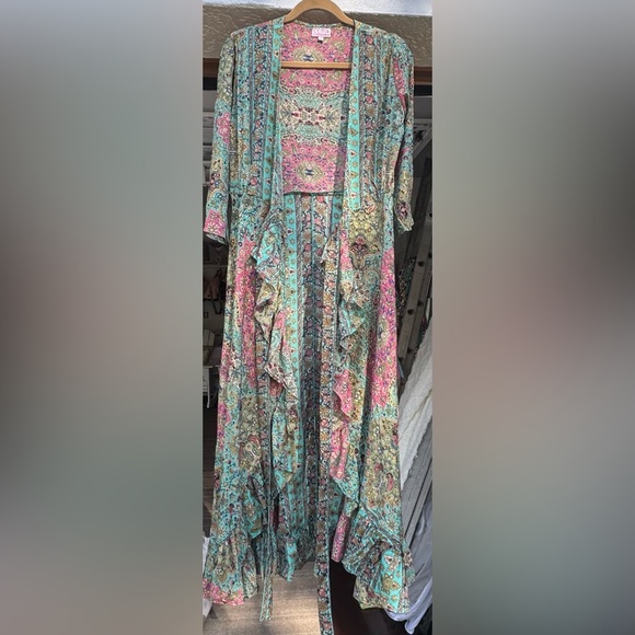 Colorful Paisley Kimono Robe - Picture 4 of 4